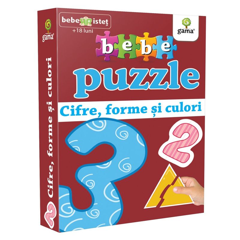 Carti si Birotica - Carti - Carti pentru copii - Carti pentru bebelusi - Cifre, forme si culori - Bebe Puzzle - Infinity.ro