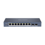 PC, gaming si accesorii - Retelistica - Switch-uri - Switch-uri cu management - Switch 8 porturi Gigabit PoE, 2 port SFP uplink, SMART Management - HIKVISION DS-3E1510P-SI - Infinity.ro