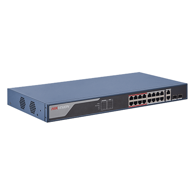 PC, gaming si accesorii - Retelistica - Switch-uri - Switch-uri cu management - Switch 16 porturi PoE 100Mbps, 2 port uplink Gigabit, SMART Management - HIKVISION DS-3E1318P-EI - Infinity.ro