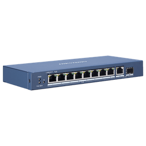 Switch 8 porturi Gigabit PoE, 1 port RJ45, 1 port SFP - HIKVISION DS-3E0510P-E