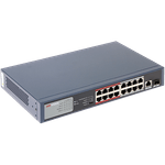 PC, gaming si accesorii - Retelistica - Switch-uri - Switch-uri fara management - Switch 16 porturi PoE, 2 porturi uplink - HIKVISION DS-3E0318P-E-M - Infinity.ro