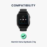 Laptop, Telefoane si Tablete - Wearables si gadgeturi - Wearables - Accesorii wearables - Set 2 curele pentru Garmin Venu Sq/Venu Sq Music, Kwmobile, Negru/Alb, Silicon, 57776.06 - Infinity.ro
