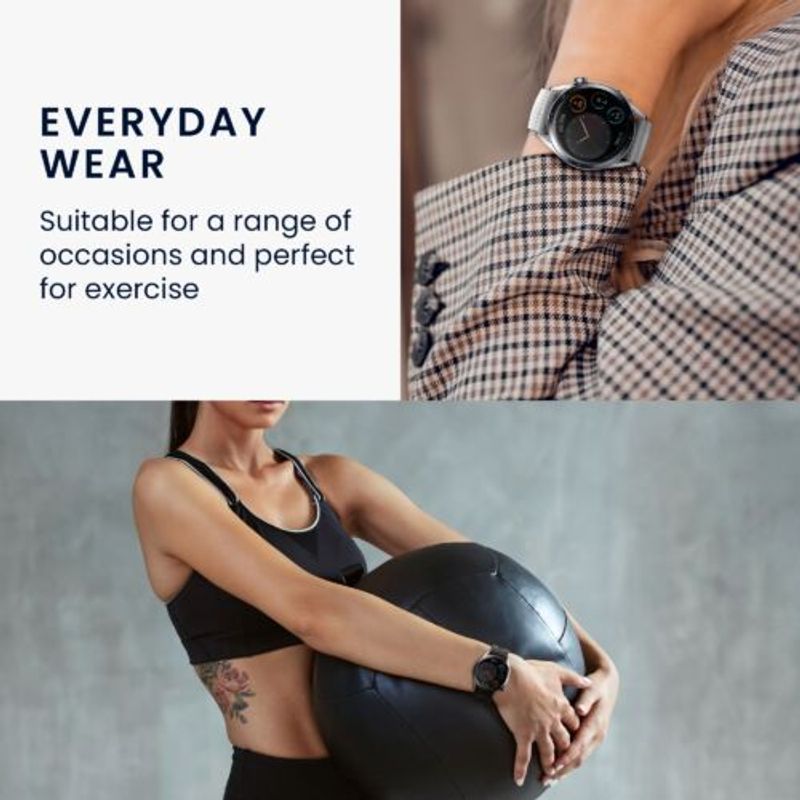Laptop, Telefoane si Tablete - Wearables si gadgeturi - Wearables - Accesorii wearables - Set 2 curele pentru Garmin Venu Sq/Venu Sq Music, Kwmobile, Negru/Alb, Silicon, 57776.06 - Infinity.ro