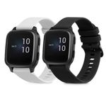 Laptop, Telefoane si Tablete - Wearables si gadgeturi - Wearables - Accesorii wearables - Set 2 curele pentru Garmin Venu Sq/Venu Sq Music, Kwmobile, Negru/Alb, Silicon, 57776.06 - Infinity.ro