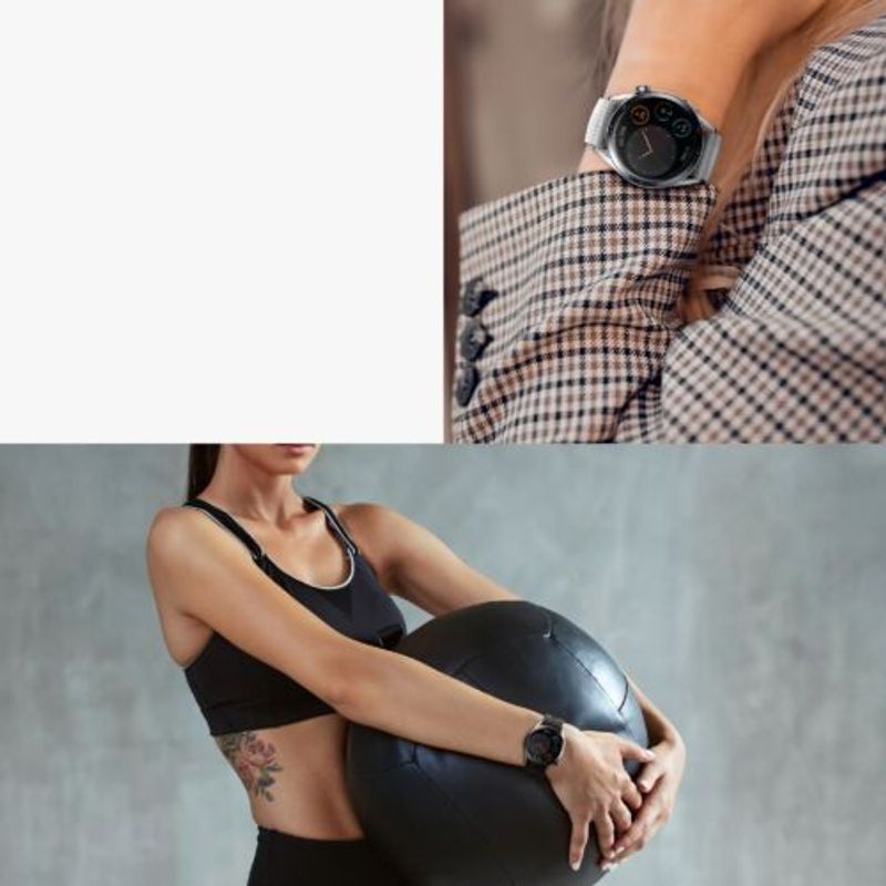 Laptop, Telefoane si Tablete - Wearables si gadgeturi - Wearables - Accesorii wearables - Set 2 curele pentru Garmin Venu Sq/Venu Sq Music, Kwmobile, Negru/Alb, Silicon, 57776.06 - Infinity.ro