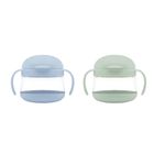 Jucarii, Copii si Bebe - Hrana si alaptare - Biberoane, suzete si accesorii hranire - Articole hranire bebelusi - Set 2 cani pentru gustare Ubbi bleu si vernil - Infinity.ro