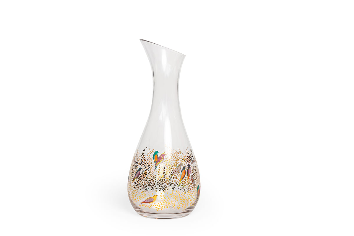 Carafa vin din sticla pictata, Gold Leaf, 1200ml