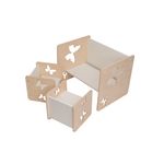 Jucarii, Copii si Bebe - Jucarii si jocuri - Jucarii & jocuri educative - Jucarii interactive - Set Montessori masa si doua scaune cu fluturasi, 7Toys - Infinity.ro