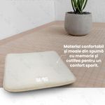 Laptop, Telefoane si Tablete/Wearables si gadgeturi/Gadgeturi/Accesorii SMART - Covor cu alarma si ceas desteptator digital cu LED, GlowforHome, senzor de presiune, spuma cu memorie, 40x40 cm, bej - Infinity.ro
