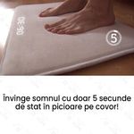 Laptop, Telefoane si Tablete/Wearables si gadgeturi/Gadgeturi/Accesorii SMART - Covor cu alarma si ceas desteptator digital cu LED, GlowforHome, senzor de presiune, spuma cu memorie, 40x40 cm, bej - Infinity.ro