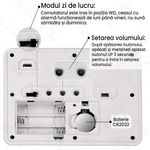 Laptop, Telefoane si Tablete/Wearables si gadgeturi/Gadgeturi/Accesorii SMART - Covor cu alarma si ceas desteptator digital cu LED, GlowforHome, senzor de presiune, spuma cu memorie, 40x40 cm, bej - Infinity.ro