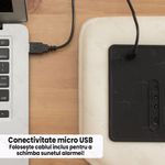 Laptop, Telefoane si Tablete/Wearables si gadgeturi/Gadgeturi/Accesorii SMART - Covor cu alarma si ceas desteptator digital cu LED, GlowforHome, senzor de presiune, spuma cu memorie, 40x40 cm, bej - Infinity.ro