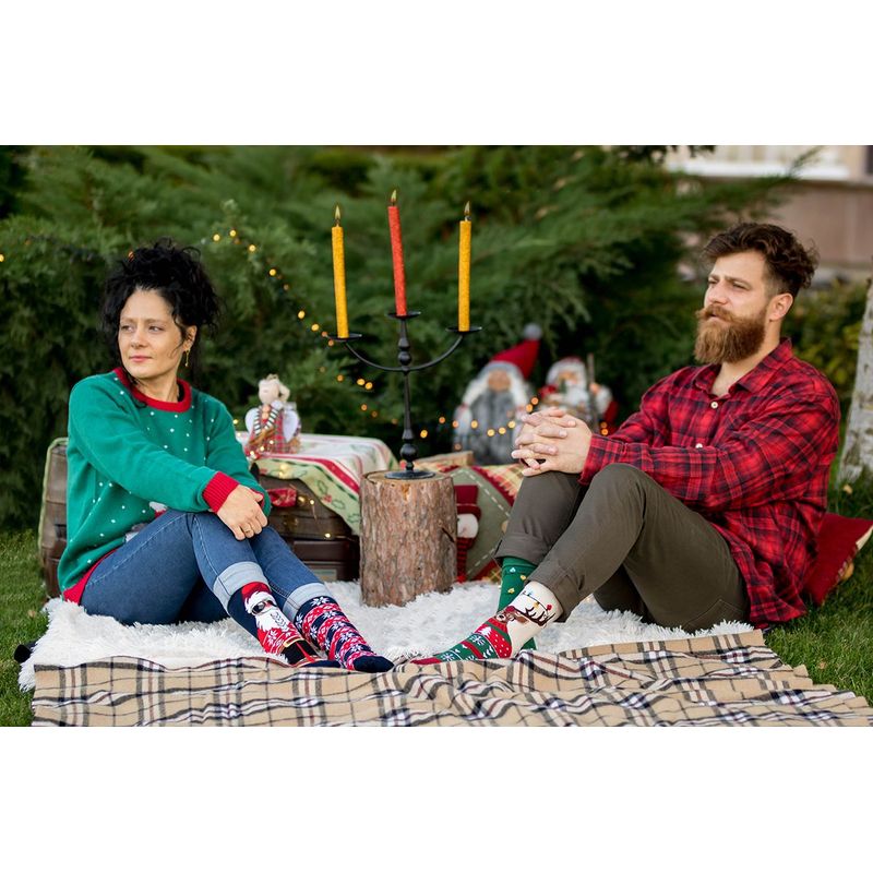 Fashion, accesorii si bijuterii - Femei - Lenjerie si pijamale femei - Sosete si ciorapi femei - Sosete bumbac de Craciun Rudolf, 31-34 - Infinity.ro