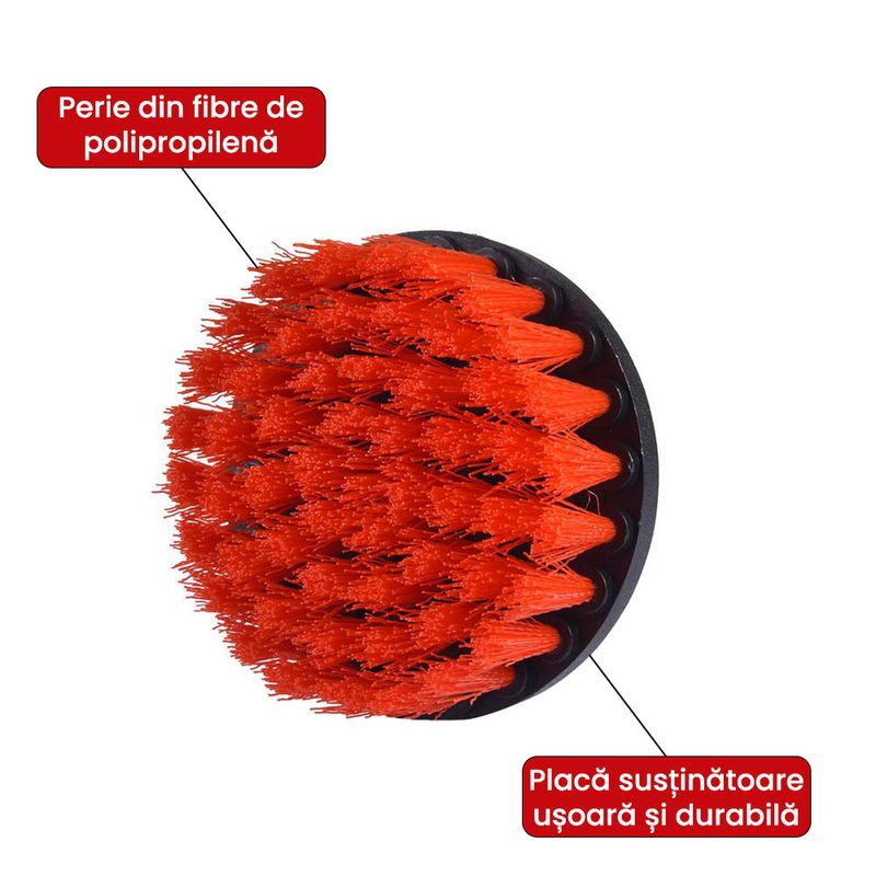 Auto si Moto - Intretinere auto - Produse curatare auto - Set Premium 18 Piese detailing auto, GlowforHome, pensule detaliere, burete aplicator, laveta microfibra, Rosu-negru - Infinity.ro