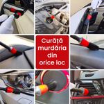 Auto si Moto - Intretinere auto - Produse curatare auto - Set Premium 18 Piese detailing auto, GlowforHome, pensule detaliere, burete aplicator, laveta microfibra, Rosu-negru - Infinity.ro