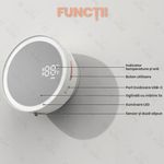 Casa si Gradina - Sanitare - Suporturi si accesorii baie - Dispensere - Dispenser automat pentru sapun lichid cu spuma, oglinda iluminata LED, GlowforHome, Senzor miscare, 1500mAh, USB-C, Alb - Infinity.ro