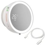 Casa si Gradina - Sanitare - Suporturi si accesorii baie - Dispensere - Dispenser automat pentru sapun lichid cu spuma, oglinda iluminata LED, GlowforHome, Senzor miscare, 1500mAh, USB-C, Alb - Infinity.ro