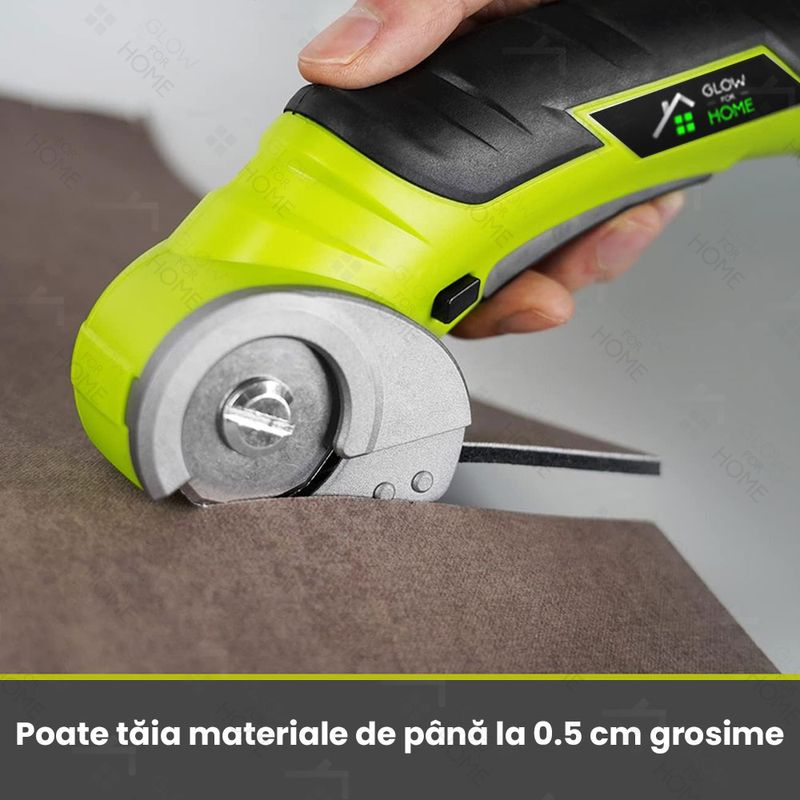 Casa si Gradina - Gradinarit si plante - Unelte gradinarit - Foarfeci gradinarit - Foarfeca electrica universala pentru taiat carton, Piele,Plastic, Textil, GlowforHome, Lama rezerva, 2000mAh, Verde Lime - Infinity.ro