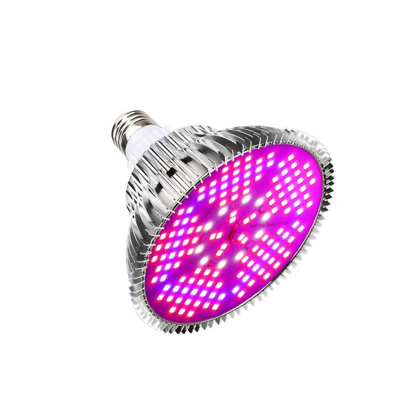 Casa si Gradina - Corpuri si surse de iluminat - Becuri si tuburi neon - Becuri - Bec LED pentru cresterea plantelor si legumelor la interior, acvariu, GlowforHome, E27, 100W, 150 Leduri, Argintiu - Infinity.ro