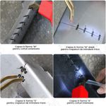 Casa si Gradina - Constructii - Scule electrice si accesorii - Accesorii pistoale de lipit - Set 500 bucati capse metalice de intarire pentru aparat sudat plastic, lipit/reparat bara auto, tip S, 0.8mm, otel - Infinity.ro