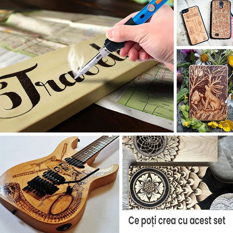 Casa si Gradina/Constructii/Scule electrice si accesorii/Accesorii pistoale de lipit - Set 28 piese varfuri si capete de schimb pentru letcon, GlowforHome, pentru gravura si statia de lipit, Auriu/Argintiu - Infinity.ro