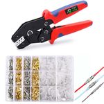 Casa si Gradina - Constructii - Scule de mana si unelte - Clesti si patenti - Kit profesional pentru sertizarea cablurilor electrice, GlowforHome, 600 conectori si protectii, cutie conectori, rosu - Infinity.ro