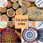 Jucarii, Copii si Bebe - Jucarii si jocuri - Jucarii & jocuri educative - Seturi de artizanat - Set trusa instrumente de pictura in puncte, GlowforHome, pentru Mandala, decoratiuni, pietre, unghii, sabloane - Infinity.ro