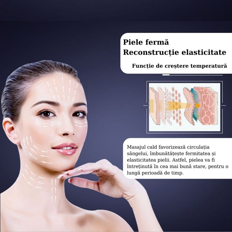 Ingrijire personala si Cosmetice - Aparate & accesorii ingrijire personala - Aparate cosmetice - Aparate intretinere si ingrijire corporala - Aparat profesional Multifunctional pentru ingrijirea fetei si intinerirea pielii 5 in 1, GlowforHome, Lifting facial,roz - Infinity.ro