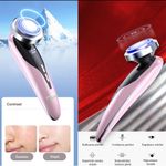 Ingrijire personala si Cosmetice - Aparate & accesorii ingrijire personala - Aparate cosmetice - Aparate intretinere si ingrijire corporala - Aparat profesional Multifunctional pentru ingrijirea fetei si intinerirea pielii 5 in 1, GlowforHome, Lifting facial,roz - Infinity.ro
