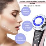 Ingrijire personala si Cosmetice - Aparate & accesorii ingrijire personala - Aparate cosmetice - Aparate intretinere si ingrijire corporala - Aparat profesional Multifunctional pentru ingrijirea fetei si intinerirea pielii 5 in 1, GlowforHome, Lifting facial,roz - Infinity.ro
