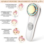 Ingrijire personala si Cosmetice - Aparate & accesorii ingrijire personala - Aparate cosmetice - Aparate intretinere si ingrijire corporala - Aparat masaj facial, GlowforHome, LED, , Fototerapie, Microcurent, dispozitiv tratament si ingrijire faciala 5 in 1, Alb - Infinity.ro