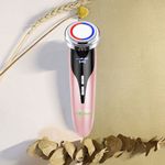 Ingrijire personala si Cosmetice - Aparate & accesorii ingrijire personala - Aparate cosmetice - Aparate intretinere si ingrijire corporala - Aparat profesional Multifunctional pentru ingrijirea fetei si intinerirea pielii 5 in 1, GlowforHome, Lifting facial,roz - Infinity.ro
