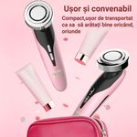 Ingrijire personala si Cosmetice - Aparate & accesorii ingrijire personala - Aparate cosmetice - Aparate intretinere si ingrijire corporala - Aparat profesional Multifunctional pentru ingrijirea fetei si intinerirea pielii 5 in 1, GlowforHome, Lifting facial,roz - Infinity.ro