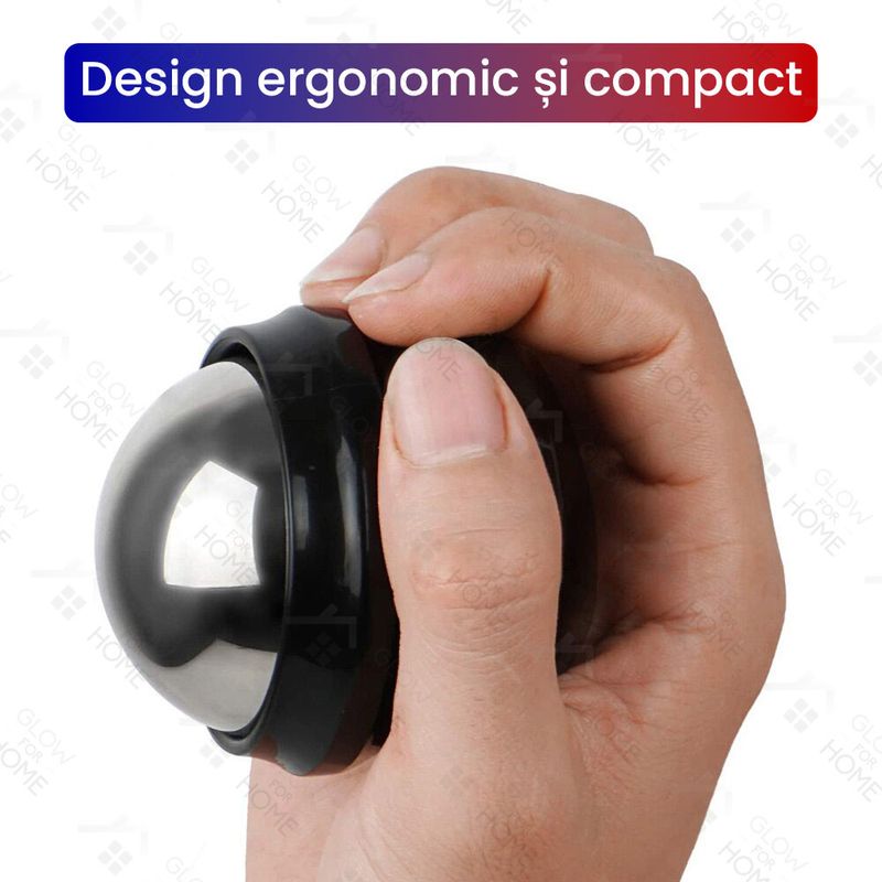 Ingrijire personala si Cosmetice - Sanatate si wellness - Articole wellness - Aparate si dispozitive de masaj - Sfera de Masaj si Crioterapie, GlowforHome, Ameliorarea Durerilor la rece/cald, relaxare corporala, Negru/Argintiu - Infinity.ro