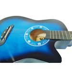 TV, Audio-Video si Foto/Instrumente muzicale/Instrumente clasice - Chitara clasica IdeallStore®, 95 cm, lemn, Cutaway, albastru, stativ inclus - Infinity.ro