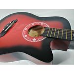 TV, Audio-Video si Foto - Instrumente muzicale - Instrumente clasice - Chitara clasica IdeallStore®, 95 cm, lemn, Cutaway, rosie, husa inclusa - Infinity.ro