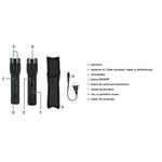 Sport si Outdoor - Sporturi de contact - Produse autoaparare - Electrosoc autoaparare cu lanterna IdeallStore®, Saber Power, 5000 KW, negru, aluminiu, husa inclusa - Infinity.ro