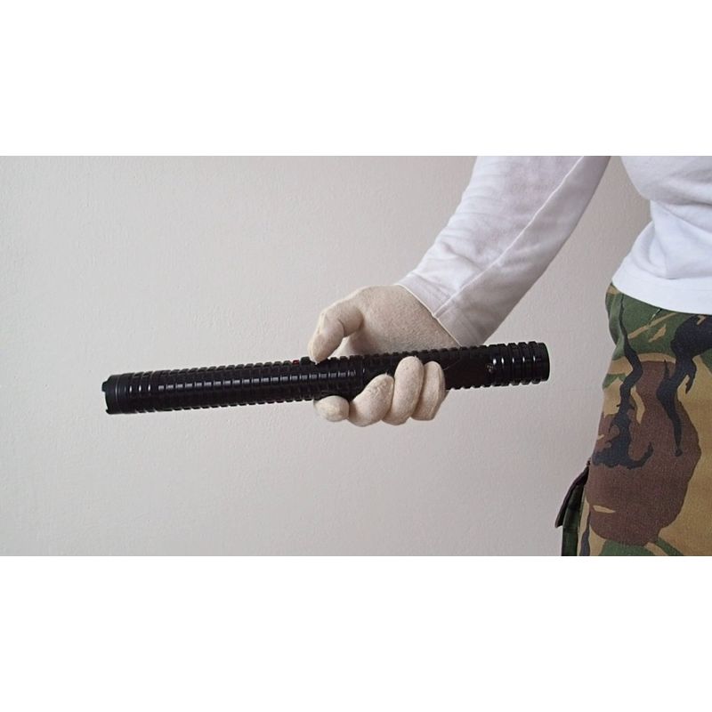 Sport si Outdoor - Sporturi de contact - Produse autoaparare - Baston electrosoc si lanterna IdeallStore®, Rowdy X8, metalic, 35 cm, negru - Infinity.ro
