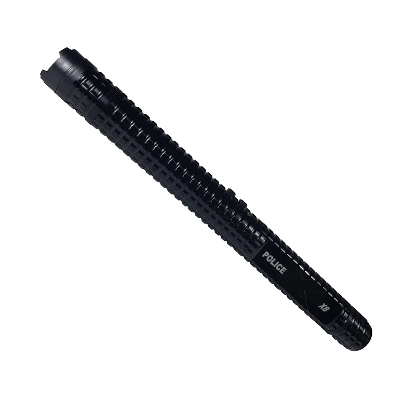 Sport si Outdoor - Sporturi de contact - Produse autoaparare - Baston electrosoc si lanterna IdeallStore®, Rowdy X8, metalic, 35 cm, negru - Infinity.ro