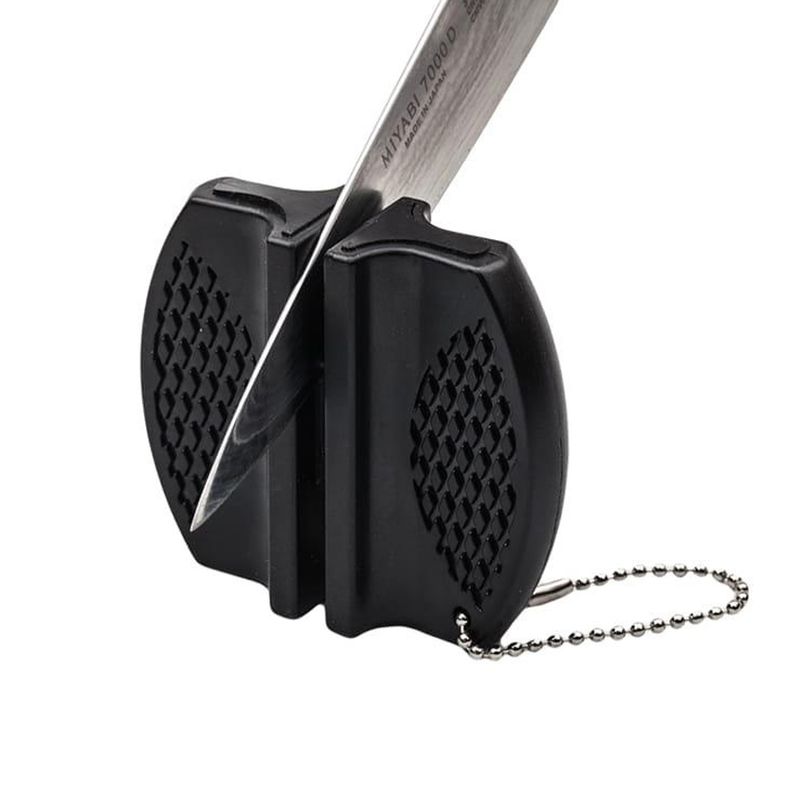 Sport si Outdoor - Camping - Cutite, bricege si accesorii - Accesorii cutite si bricege - Acutitoare portabila pentru cutite IdeallStore®, Carry Sharp, 2 moduri, negru - Infinity.ro