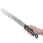 Sport si Outdoor - Camping - Cutite, bricege si accesorii - Cutite si bricege - Maceta de vanatoare IdeallStore®, Seax Blade, 45 cm, otel inoxidabil, gri, teaca piele inclusa - Infinity.ro