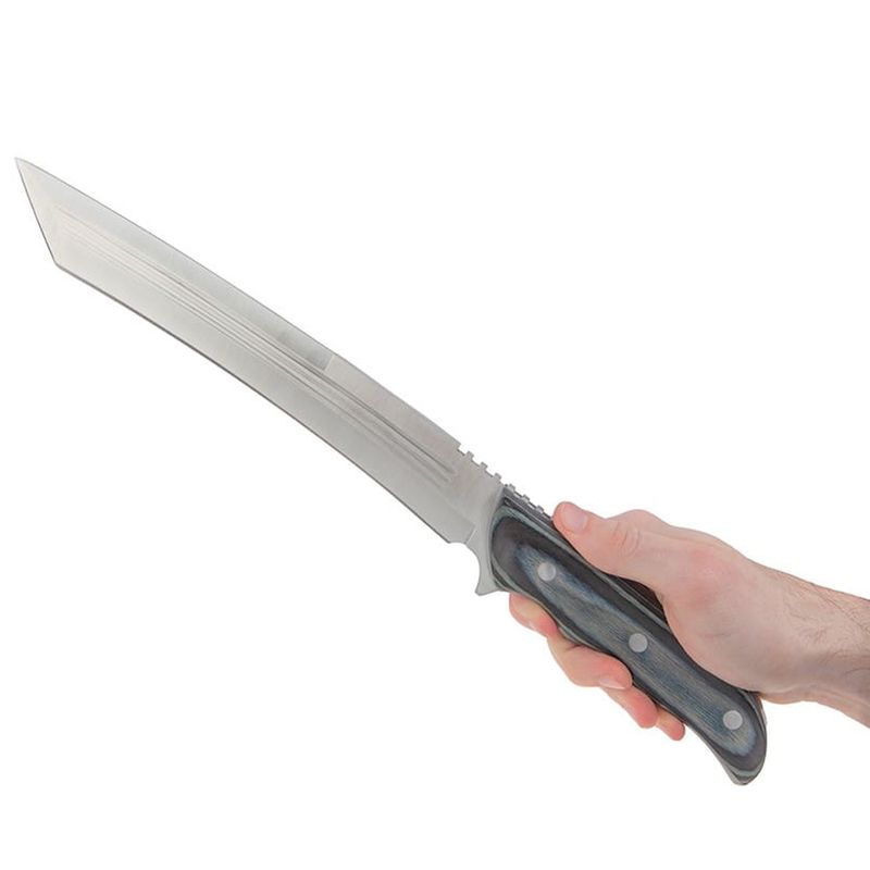 Sport si Outdoor - Camping - Cutite, bricege si accesorii - Cutite si bricege - Maceta de vanatoare IdeallStore®, Seax Blade, 45 cm, otel inoxidabil, gri, teaca piele inclusa - Infinity.ro