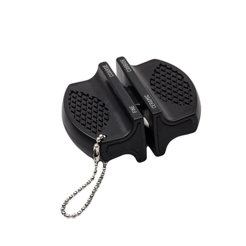 Sport si Outdoor - Camping - Cutite, bricege si accesorii - Accesorii cutite si bricege - Acutitoare portabila pentru cutite IdeallStore®, Carry Sharp, 2 moduri, negru - Infinity.ro