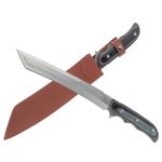 Sport si Outdoor - Camping - Cutite, bricege si accesorii - Cutite si bricege - Maceta de vanatoare IdeallStore®, Seax Blade, 45 cm, otel inoxidabil, gri, teaca piele inclusa - Infinity.ro
