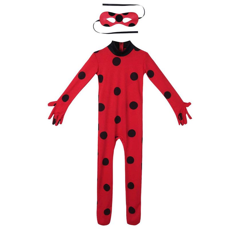 Jucarii, Copii si Bebe - Jucarii si jocuri - Jucarii de rol - Masti si costume copii - Costum copii IdeallStore®, Buburuza Miraculoasa, tip combinezon, 3-5 ani, peruca si accesorii - Infinity.ro