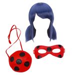 Jucarii, Copii si Bebe - Jucarii si jocuri - Jucarii de rol - Masti si costume copii - Costum copii IdeallStore®, Buburuza Miraculoasa, tip combinezon, 3-5 ani, peruca si accesorii - Infinity.ro
