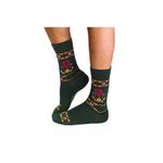 Fashion, accesorii si bijuterii - Femei - Lenjerie si pijamale femei - Sosete si ciorapi femei - Sosete antibacteriene merino Ethno Fine Dark Green, 39-42 EU - Infinity.ro