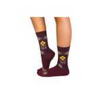 Fashion, accesorii si bijuterii - Femei - Lenjerie si pijamale femei - Sosete si ciorapi femei - Sosete antibacteriene merino Ethno Fine Bordeaux, 35-38 EU - Infinity.ro