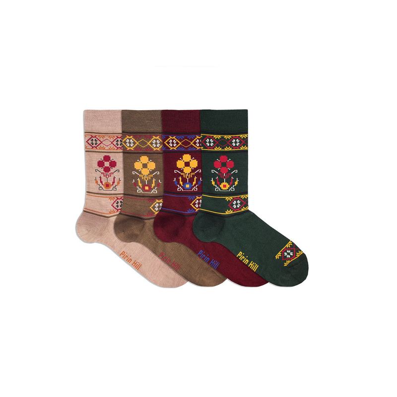 Fashion, accesorii si bijuterii - Femei - Lenjerie si pijamale femei - Sosete si ciorapi femei - Sosete antibacteriene merino Ethno Fine box 4 buc, 35-38 EU - Infinity.ro