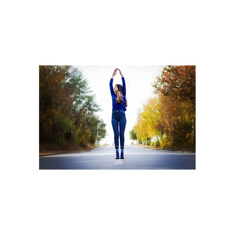 Fashion, accesorii si bijuterii - Femei - Lenjerie si pijamale femei - Sosete si ciorapi femei - Sosete bumbac Arty Socks Peisaj Montan Albastru, 43-46 - Infinity.ro